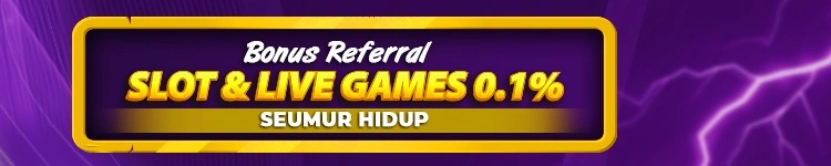 BONUS REFERRAL SLOT & LIVE GAMES 0,1%